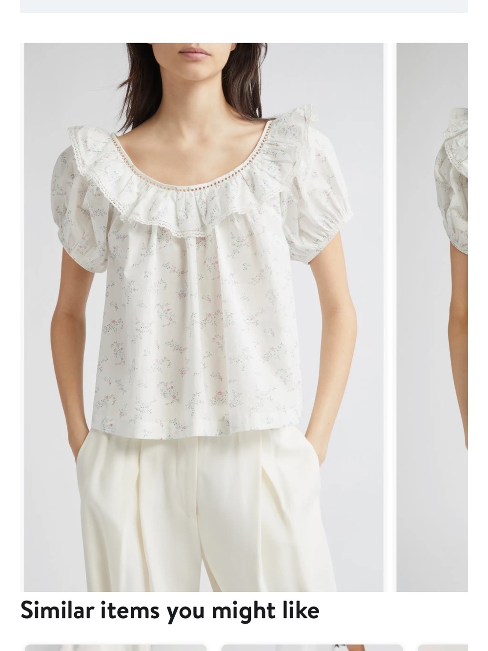 Doen Silvie Floral Puff Sleeve Organic Cotton